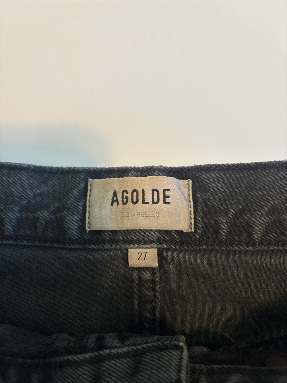 AGOLDE 90s Style Black Relaxed Straight Jeans in Vintage Black (Size 27) - Picture 4 of 6